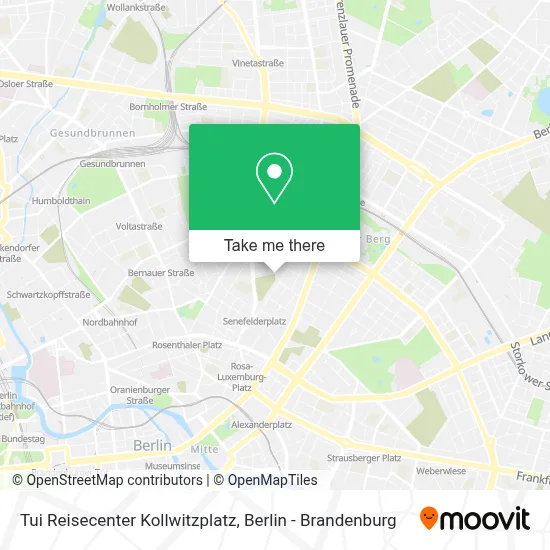 Tui Reisecenter Kollwitzplatz map