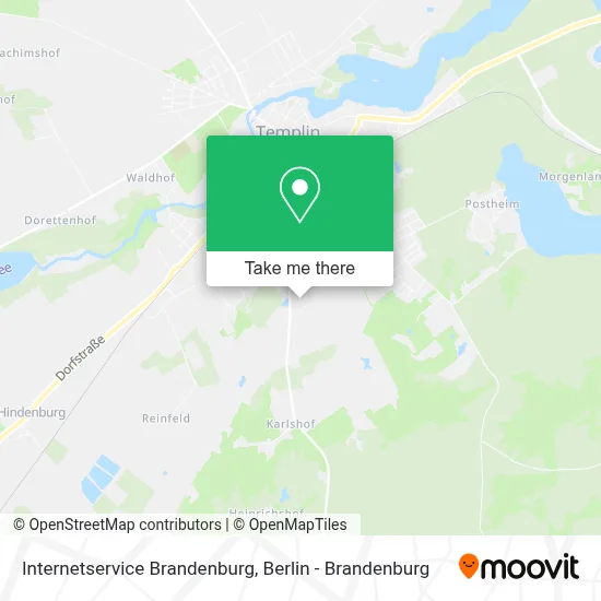 Internetservice Brandenburg map