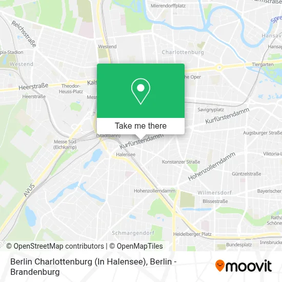 Berlin Charlottenburg (In Halensee) map