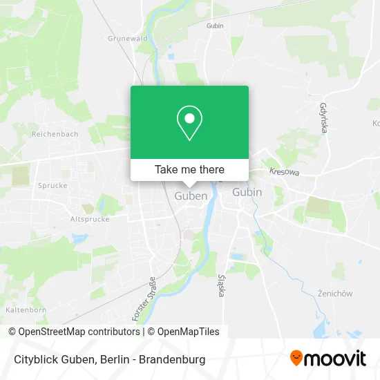 Cityblick Guben map