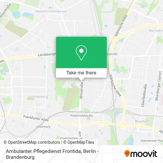Ambulanter Pflegedienst Frontida map