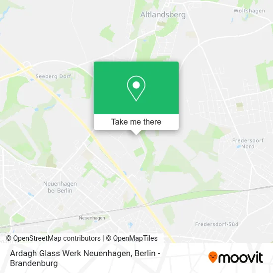 Ardagh Glass Werk Neuenhagen map