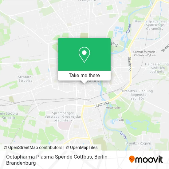Octapharma Plasma Spende Cottbus map