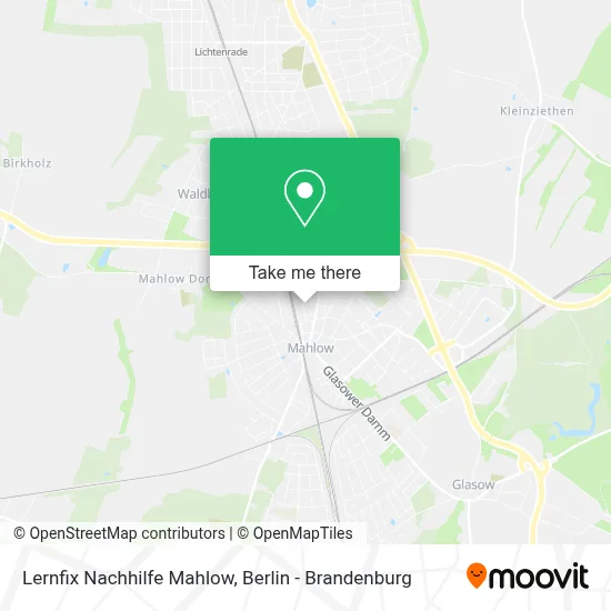 Lernfix Nachhilfe Mahlow map