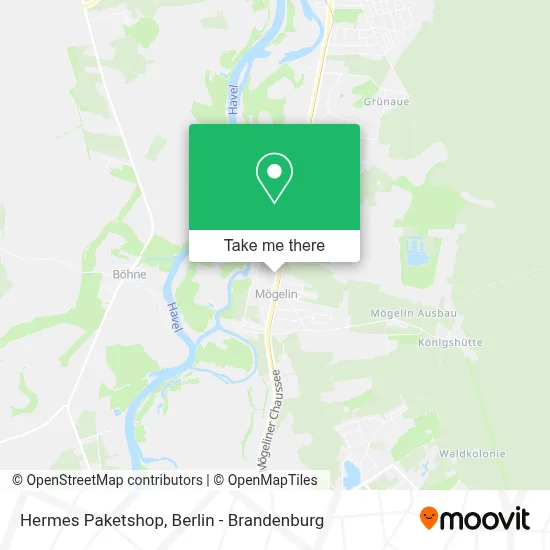 Hermes Paketshop map
