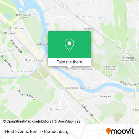 Host Events map