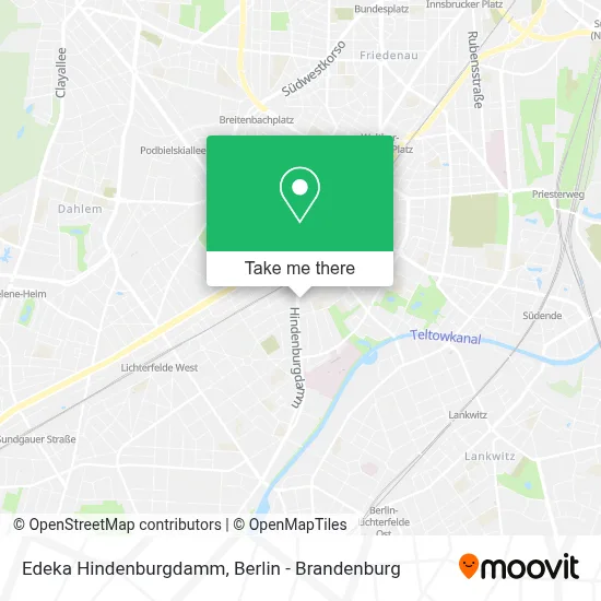 Edeka Hindenburgdamm map