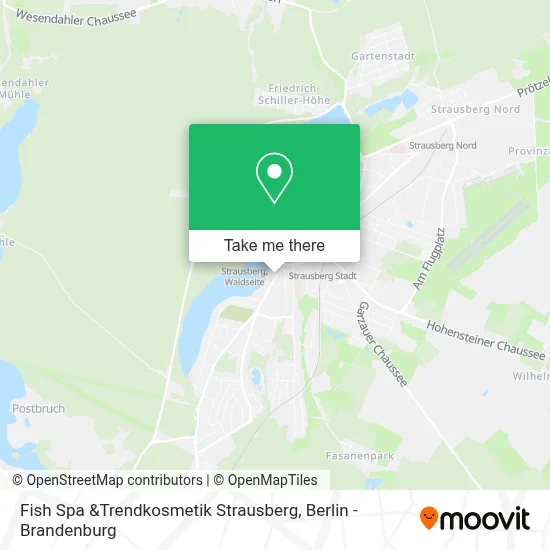 Fish Spa &Trendkosmetik Strausberg map