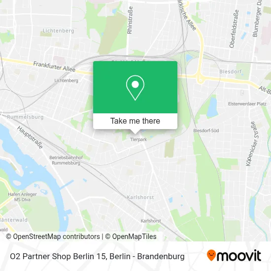 O2 Partner Shop Berlin 15 map