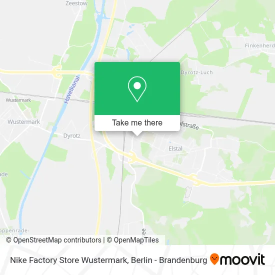 Nike Factory Store Wustermark map