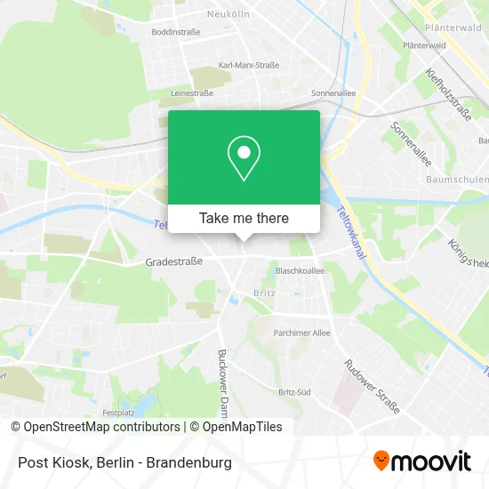 Post Kiosk map