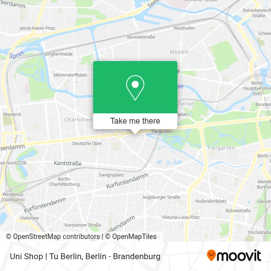 Uni Shop | Tu Berlin map