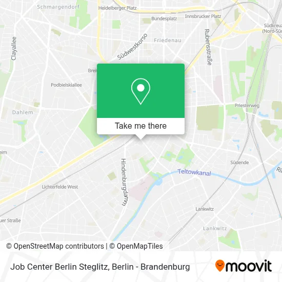 Job Center Berlin Steglitz map