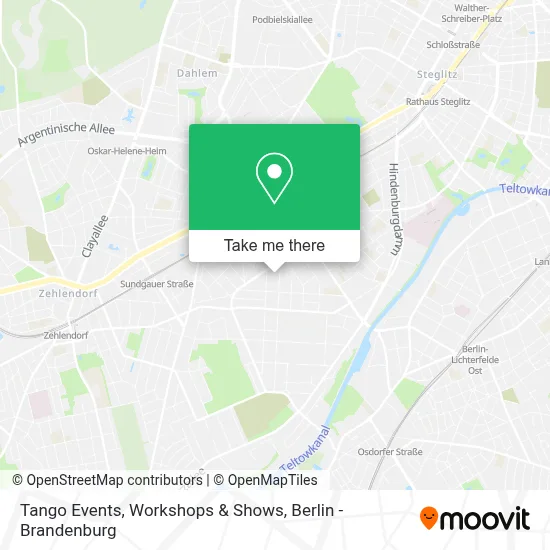 Tango Events, Workshops & Shows map