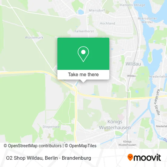 O2 Shop Wildau map