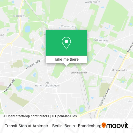 Transit Stop at Arnimstr. - Berlin map