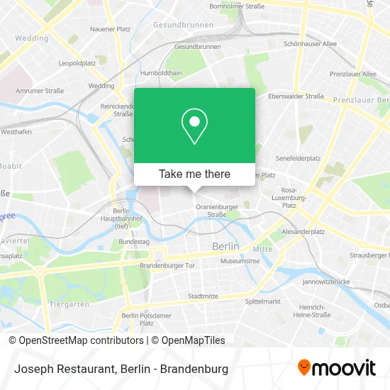 Restaurant Joseph map