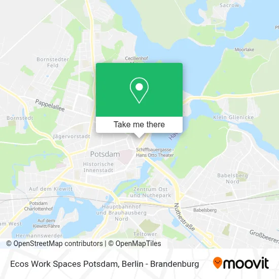 Ecos Work Spaces Potsdam map