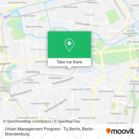 Urban Management Program - Tu Berlin map