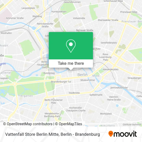 Vattenfall Store Berlin Mitte map