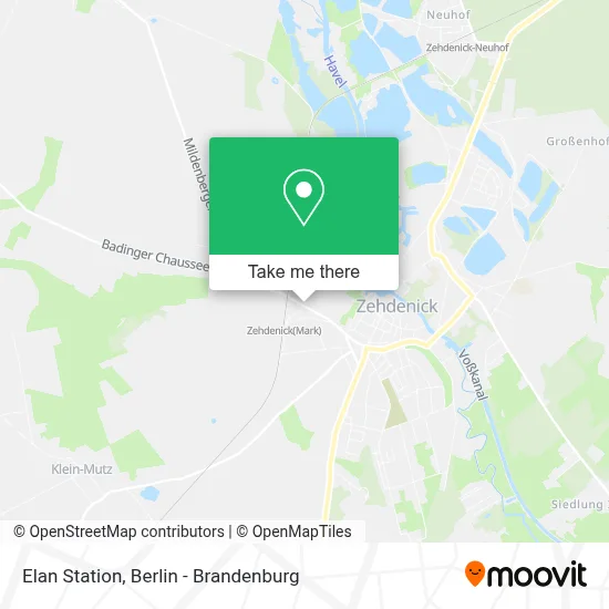 Elan Station map