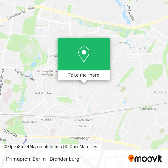 Primaprofi map