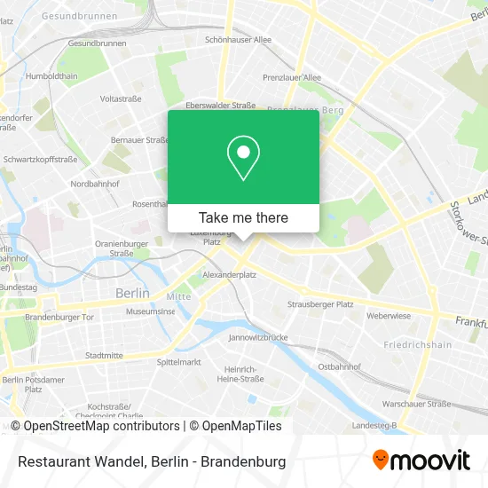 Restaurant Wandel map