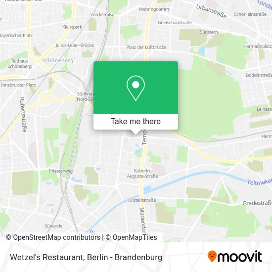 Wetzel's Restaurant map