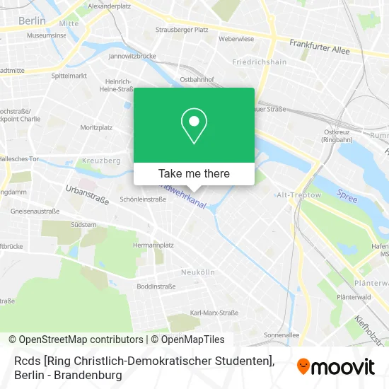 Rcds [Ring Christlich-Demokratischer Studenten] map