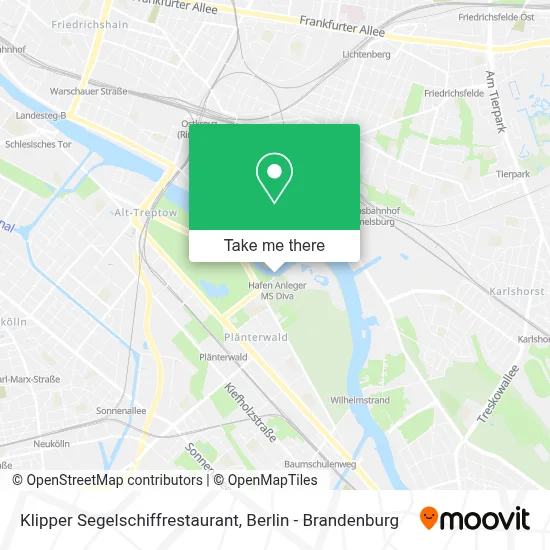 Klipper Segelschiffrestaurant map