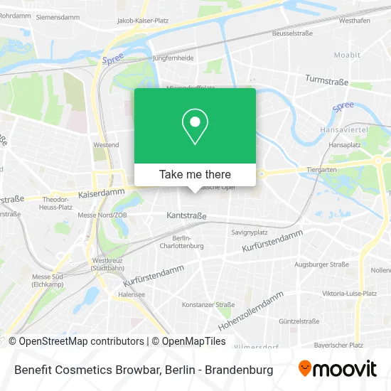 Benefit Cosmetics Browbar map