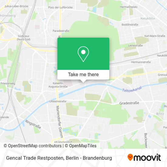 Gencal Trade Restposten map