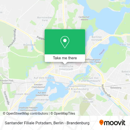 Santander Filiale Potsdam map