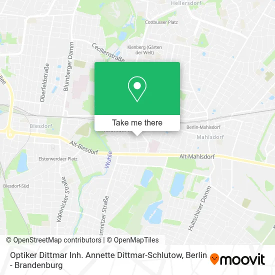 Optiker Dittmar Inh. Annette Dittmar-Schlutow map