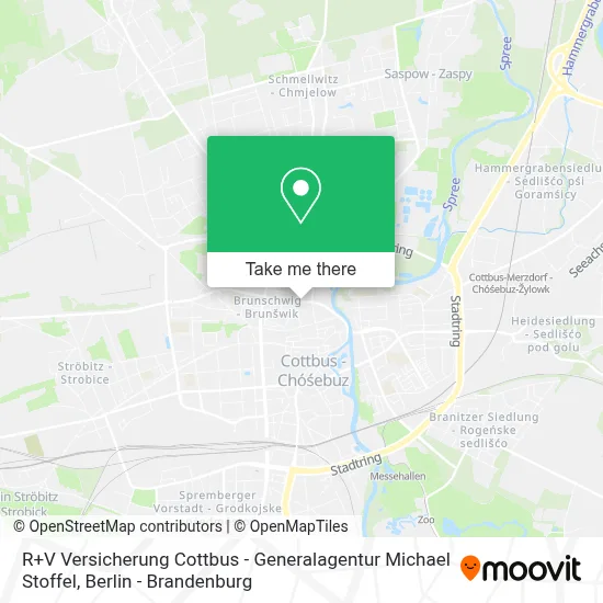 R+V Versicherung Cottbus - Generalagentur Michael Stoffel map
