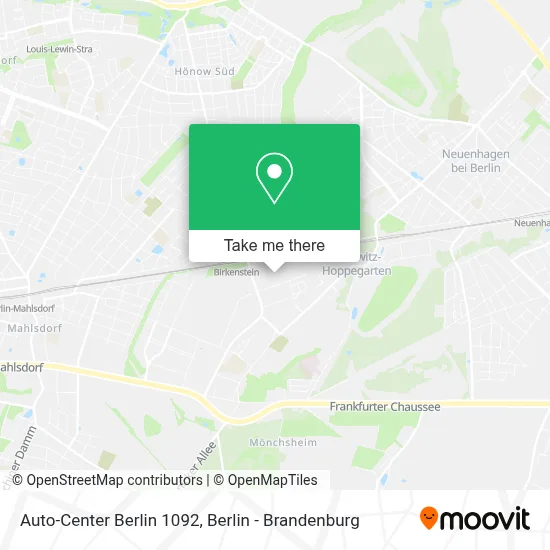 Auto-Center Berlin 1092 map