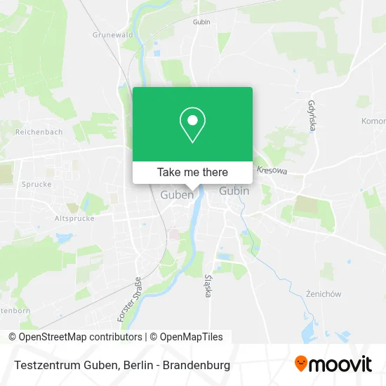 Testzentrum Guben map