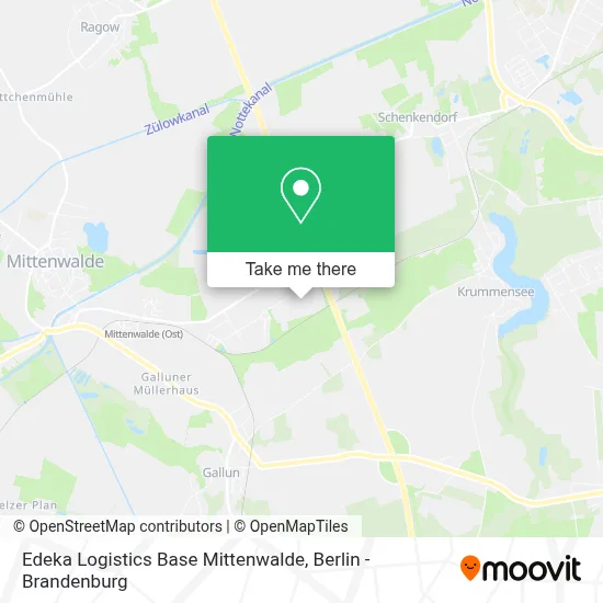 Edeka Logistics Base Mittenwalde map