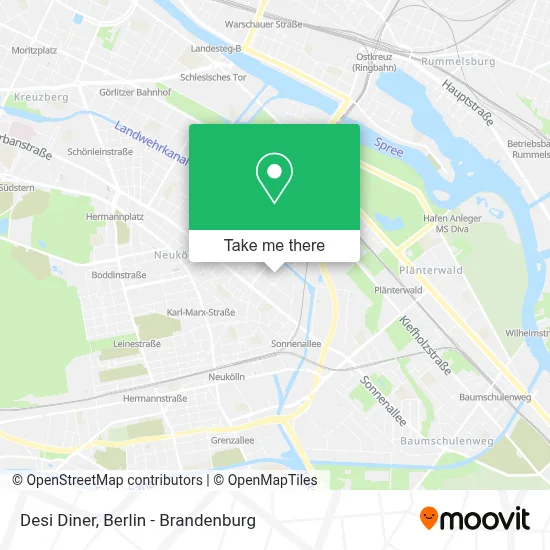 Desi Diner map