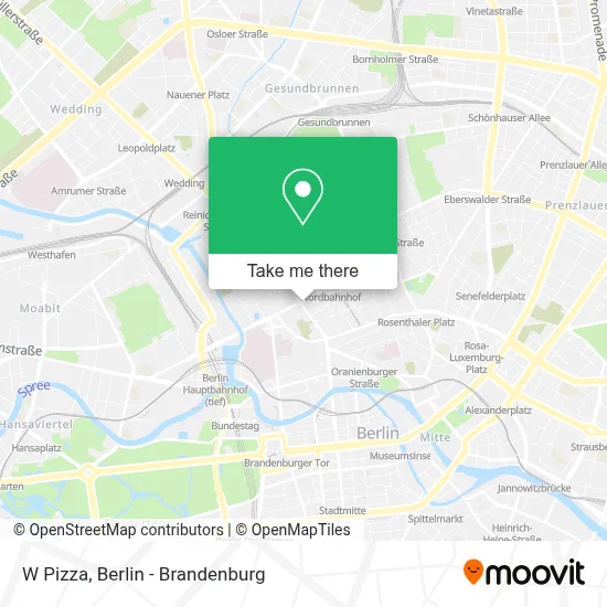W Pizza map