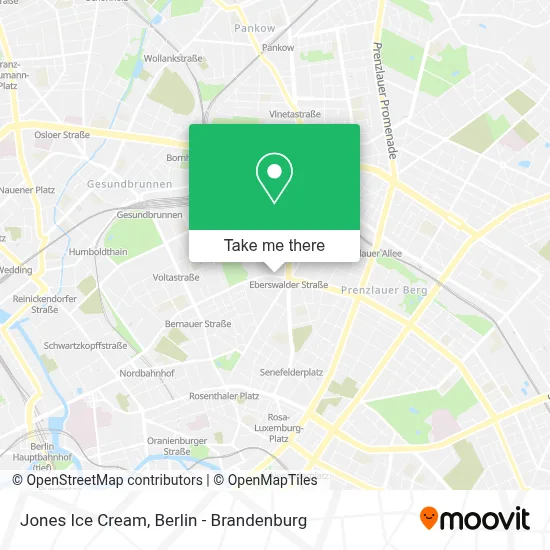 Jones Ice Cream map