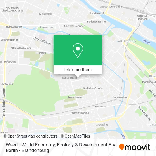 Weed - World Economy, Ecology & Development E.V. map