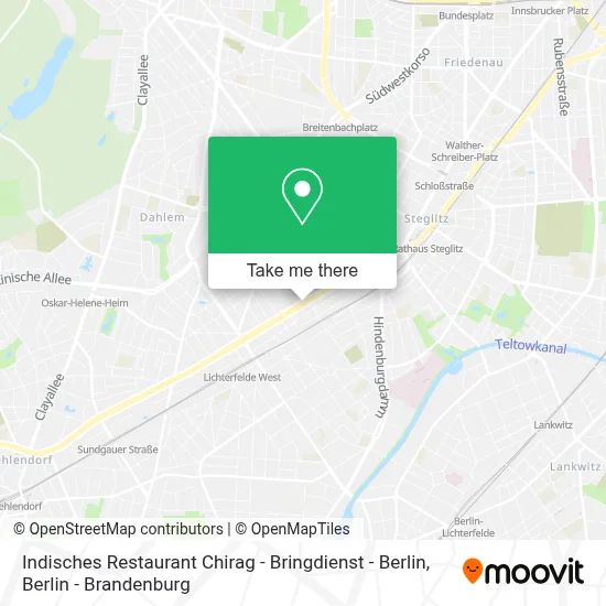 Indisches Restaurant Chirag - Bringdienst - Berlin map