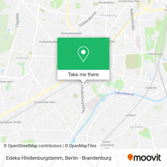 Edeka Hindenburgdamm map