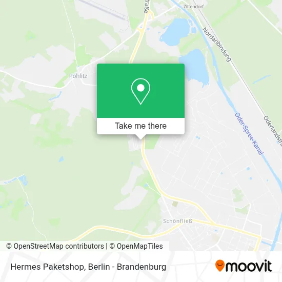 Hermes Paketshop map
