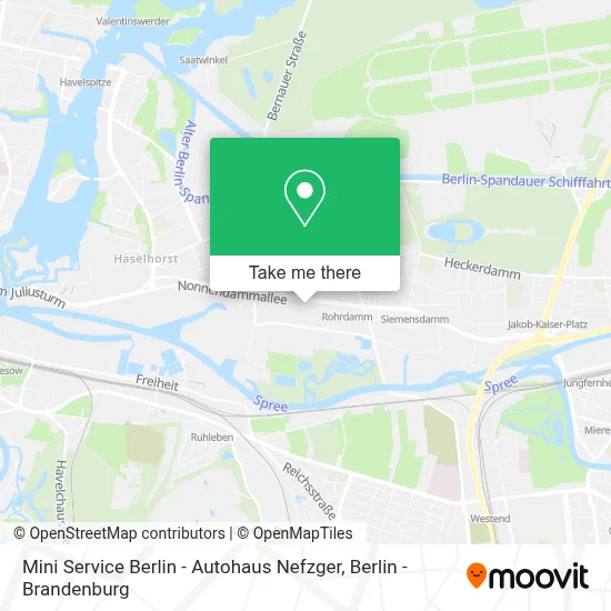 Mini Service Berlin - Autohaus Nefzger map