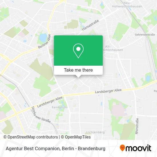 Agentur Best Companion map