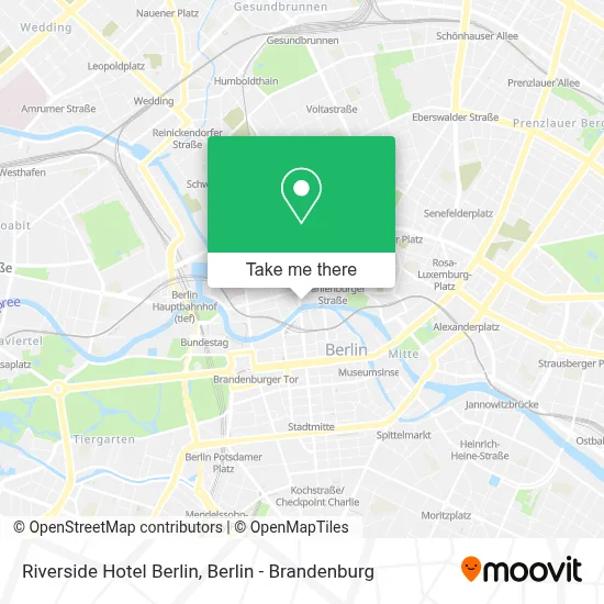 Riverside Hotel Berlin map