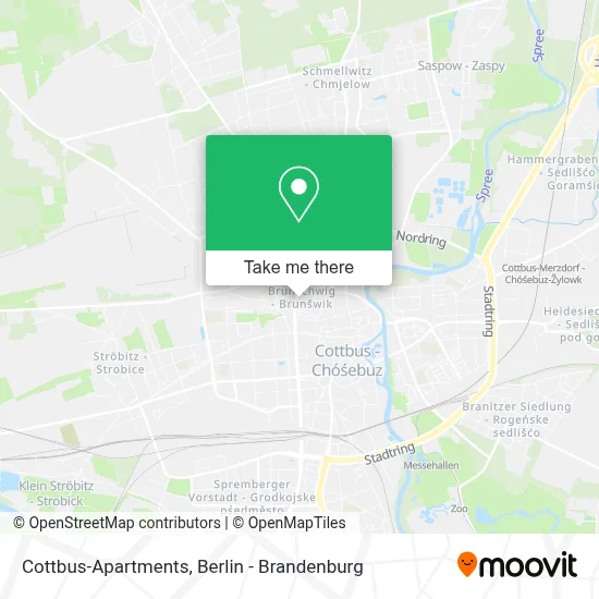 Cottbus-Apartments map