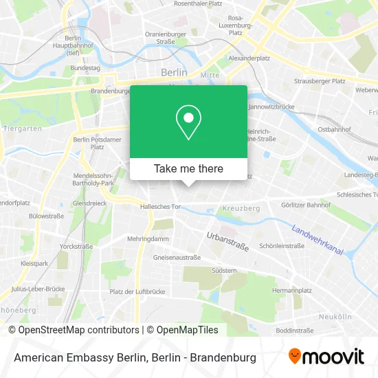 American Embassy Berlin map